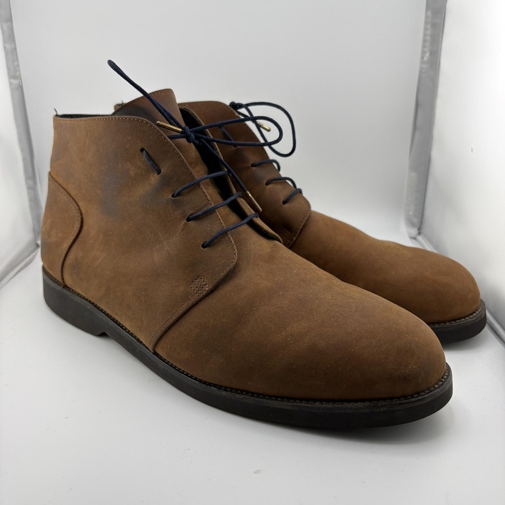 Nisolo Daytripper Chukka Boots Mens 12 Brown Leather Rubber Sole Handmade Peru